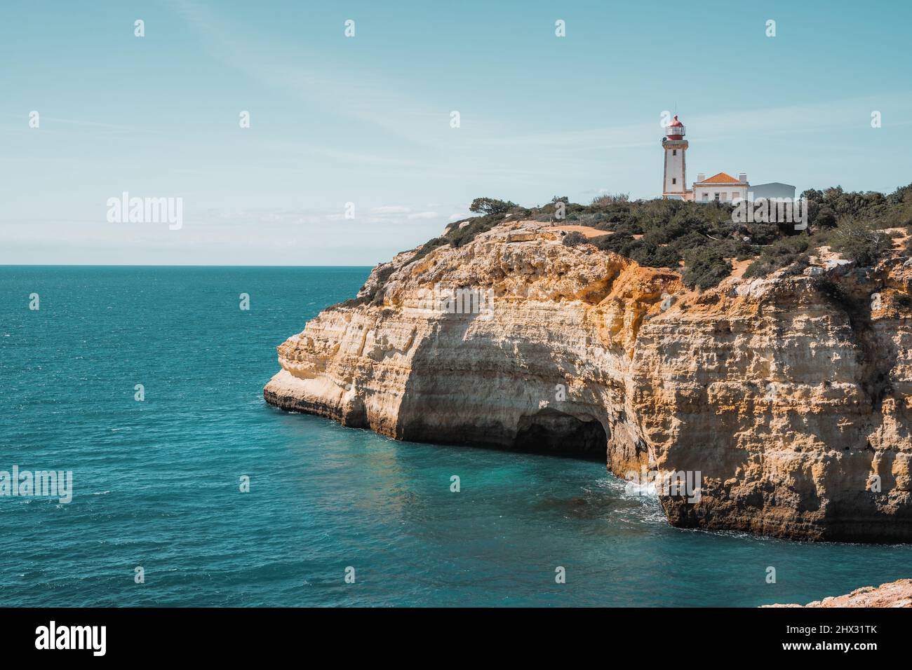 Côte de Lagos par l'Algarve Banque D'Images