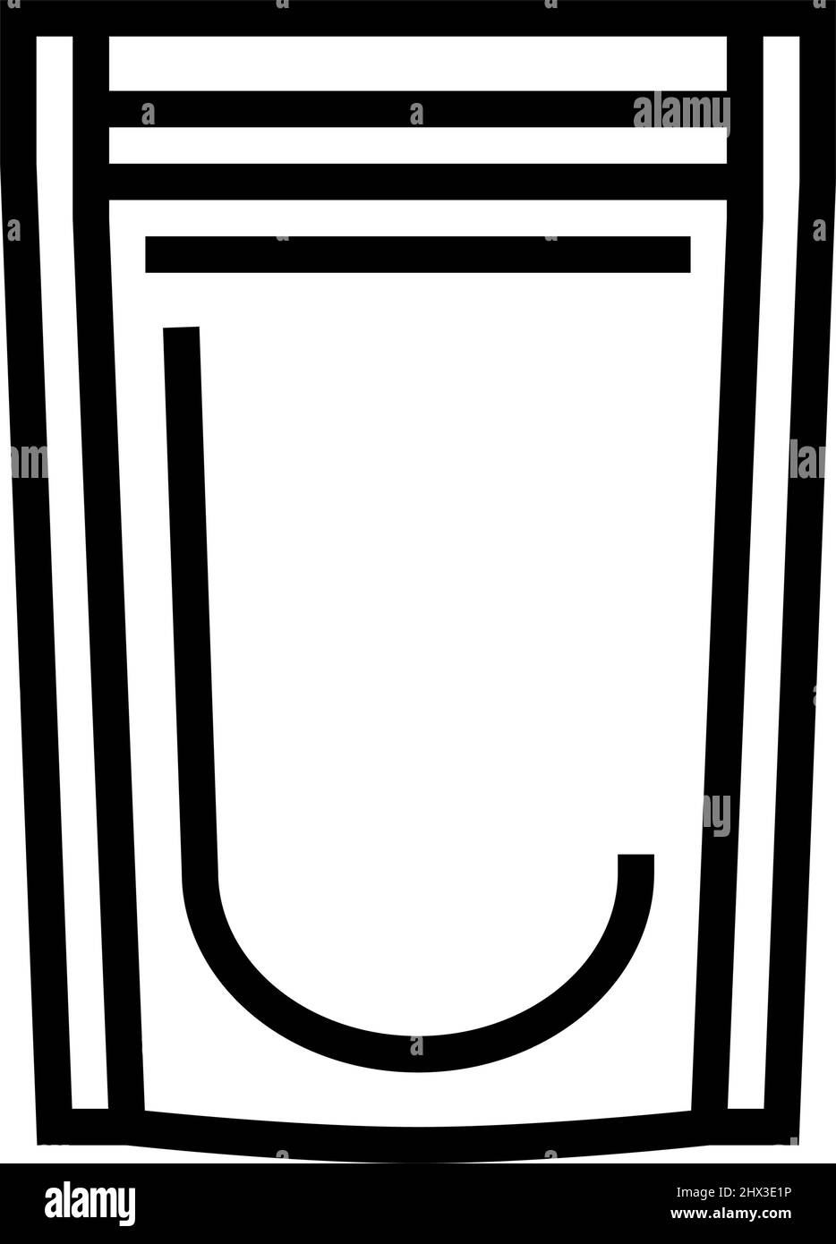 illustration vectorielle de l'icône de la ligne en plastique de la pochette Illustration de Vecteur