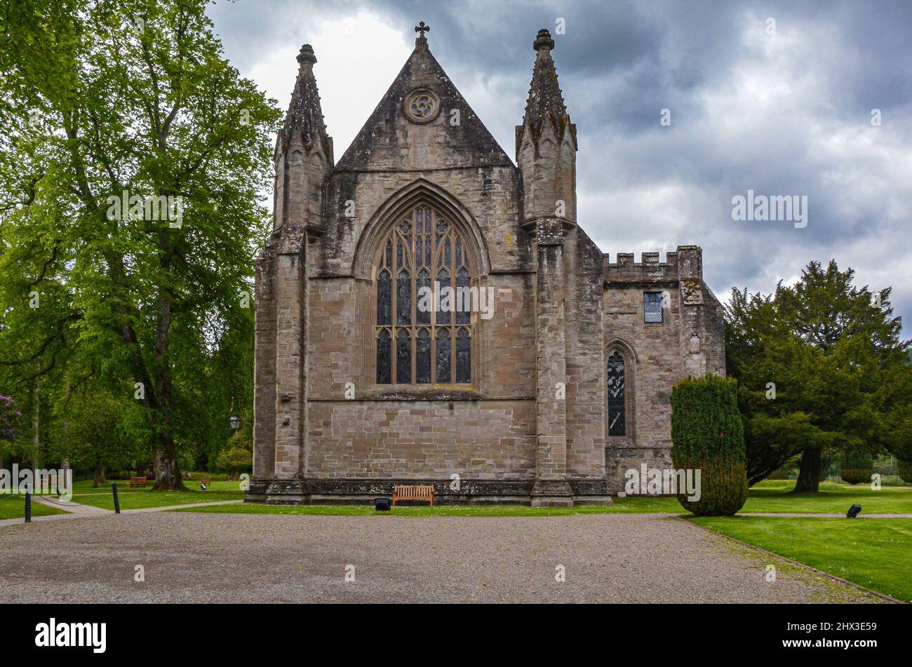 L'ancienne cathédrale de Dunkeld à Dunkeld en Écosse. Banque D'Images