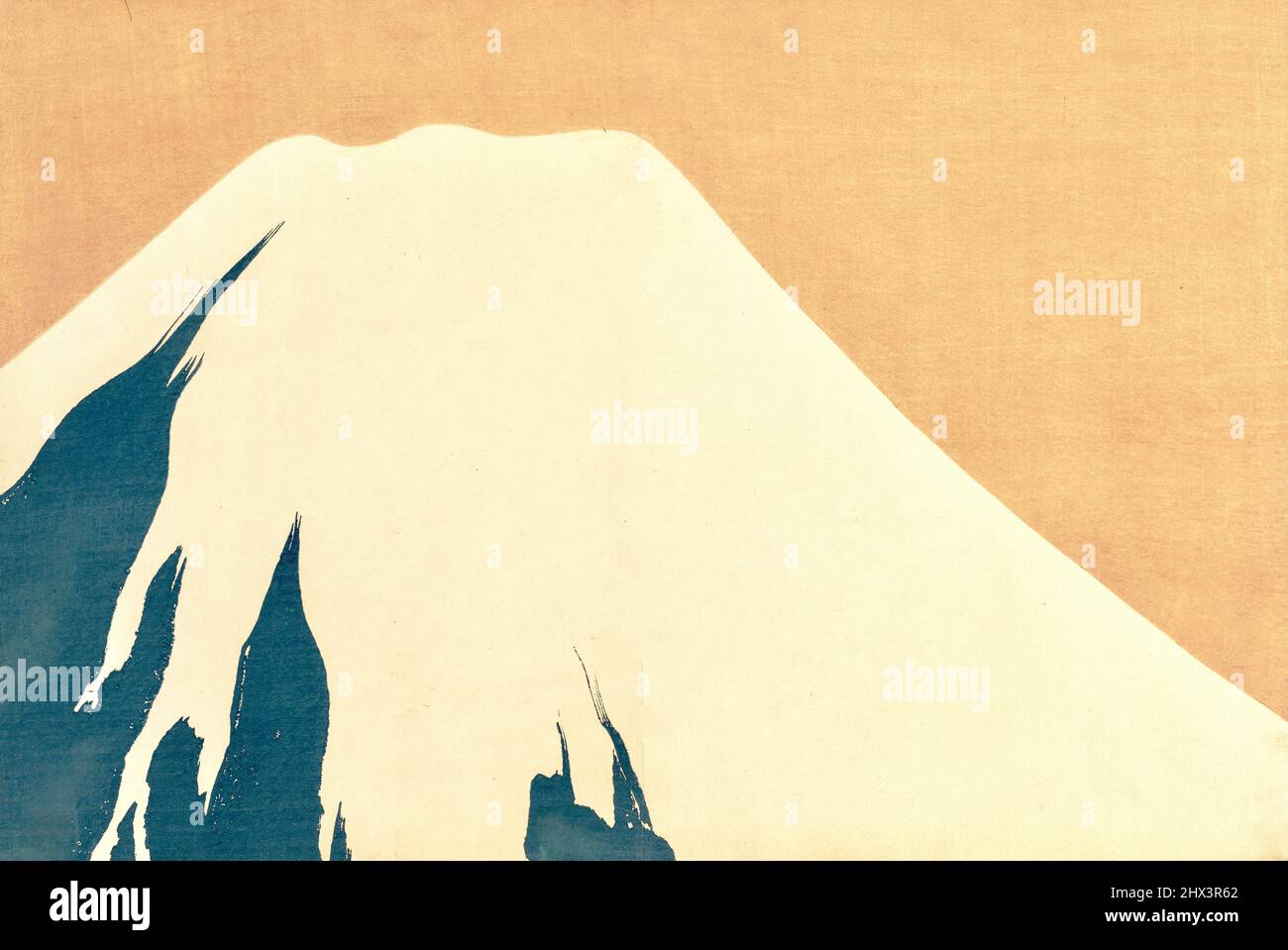 Kamisaka Sekka - Mont Fuji - pic couvert de neige - 1909-1910 Banque D'Images