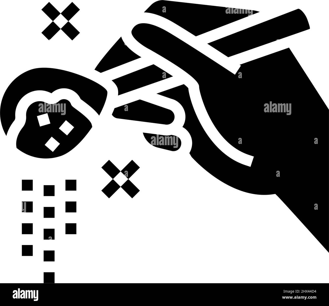 les épices ajoutent une illustration vectorielle d'icône de glyphe Illustration de Vecteur