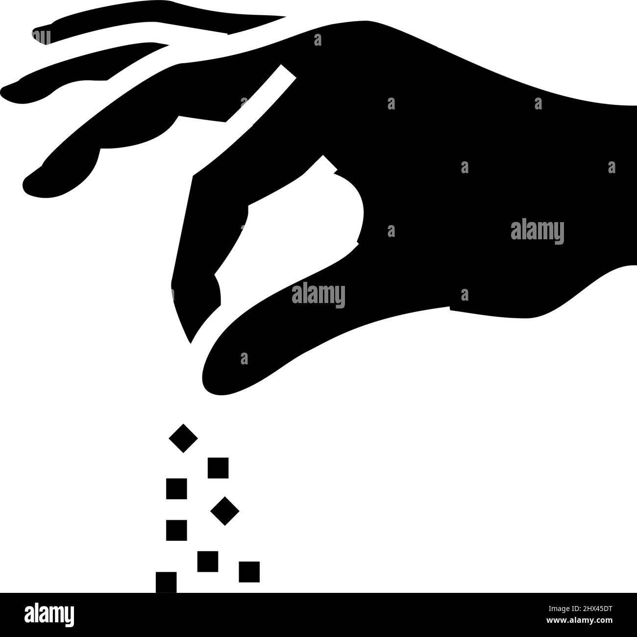 illustration vectorielle d'icône de glyphe d'épice pincée Illustration de Vecteur