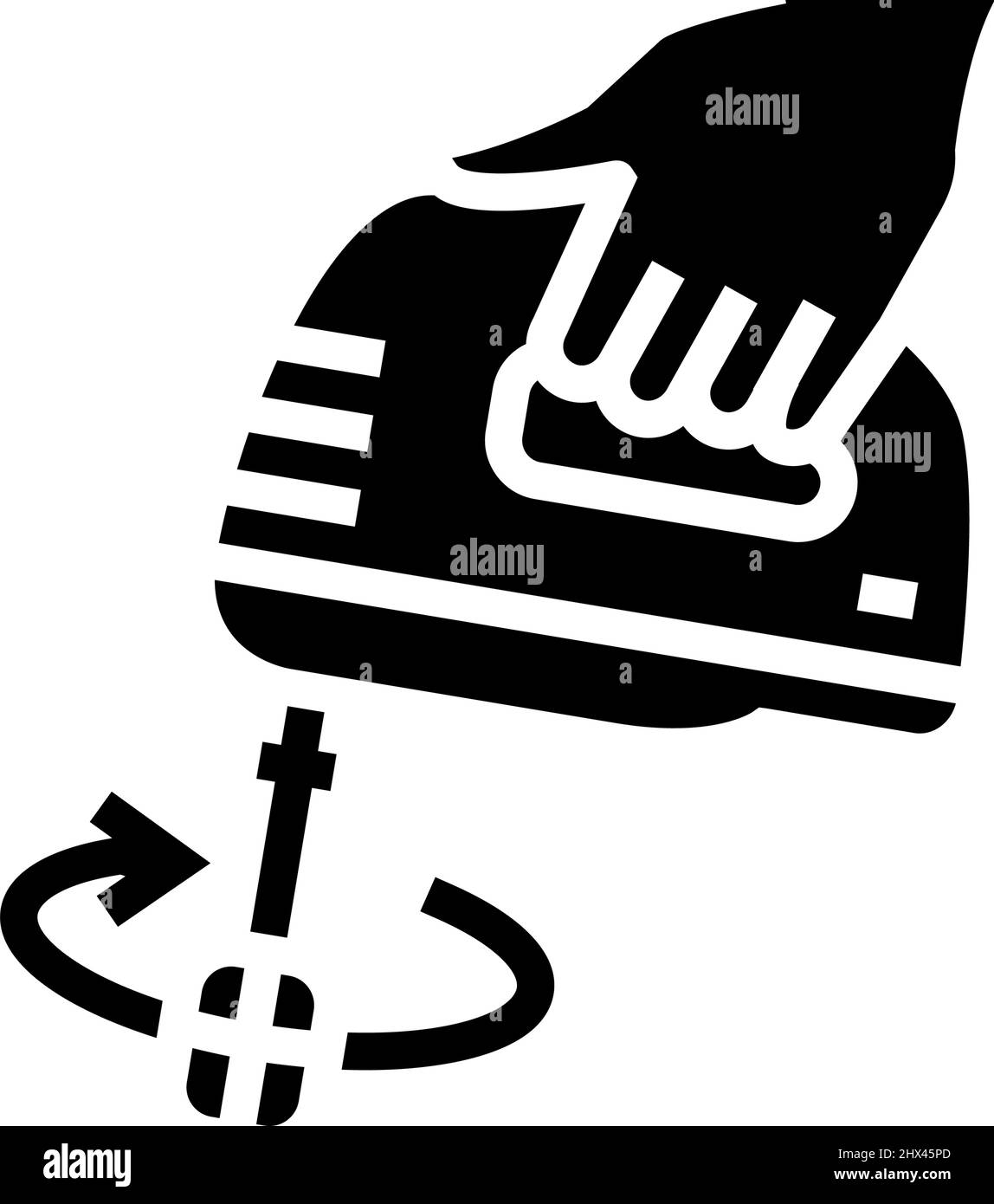 illustration du vecteur de l'icône de glyphe de battement de mélangeur Illustration de Vecteur