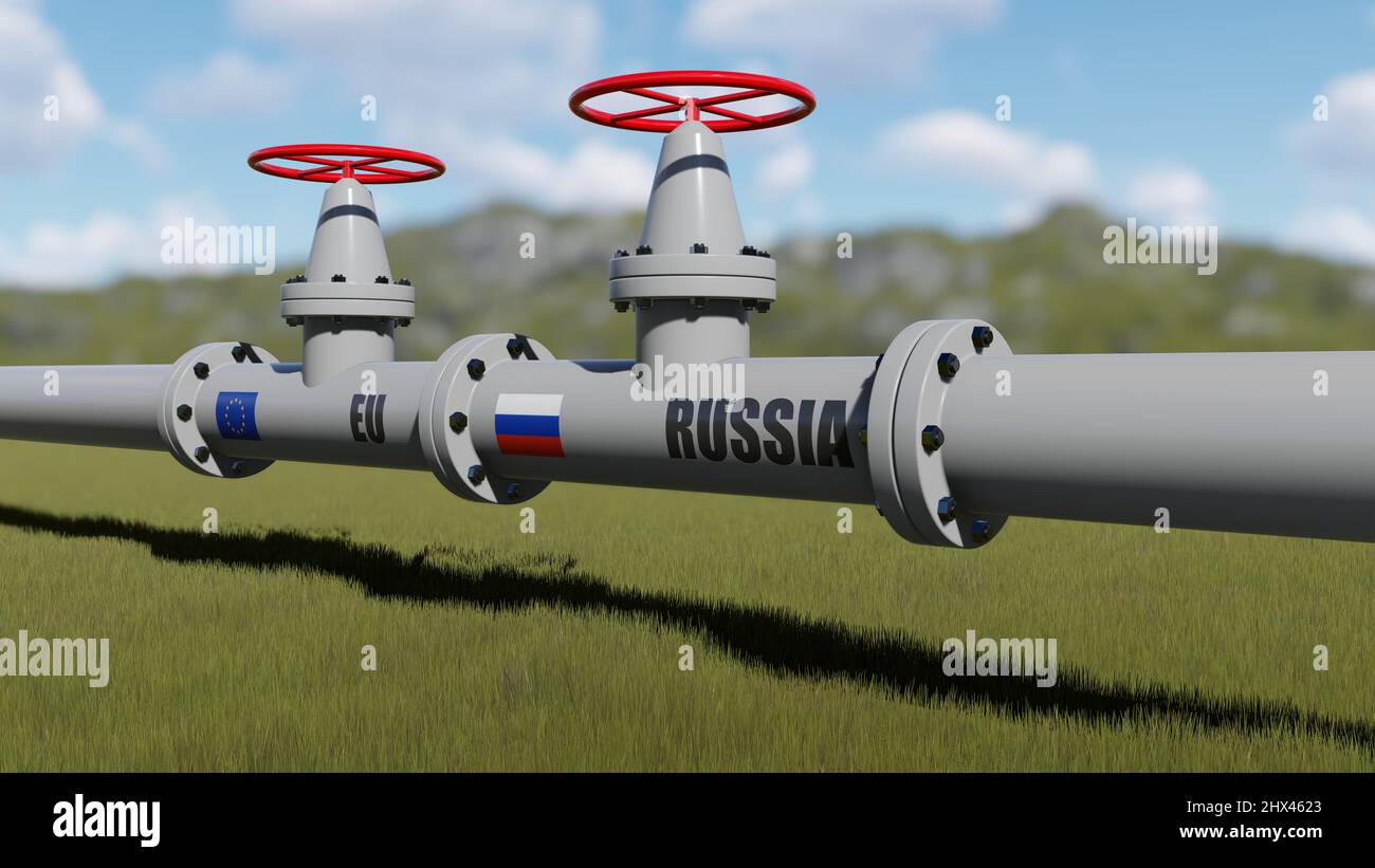 Nord stream pipeline 3D rendu Banque D'Images