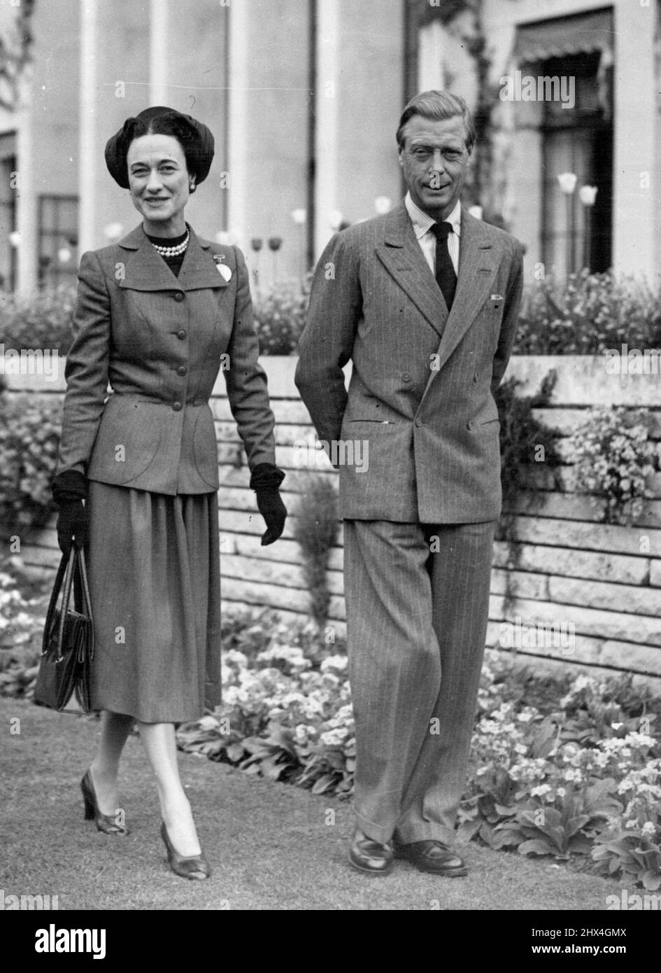 Duke & Duchesse de Windsor à Charters. 06 mai 1947. (Photo de Reuterphoto) Banque D'Images