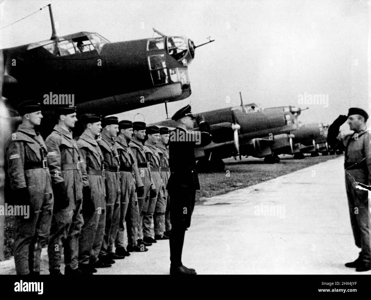 L'Armée de l'Air allemande -- Un escadron de bombardiers prêts à départir. 02 septembre 1939. Banque D'Images