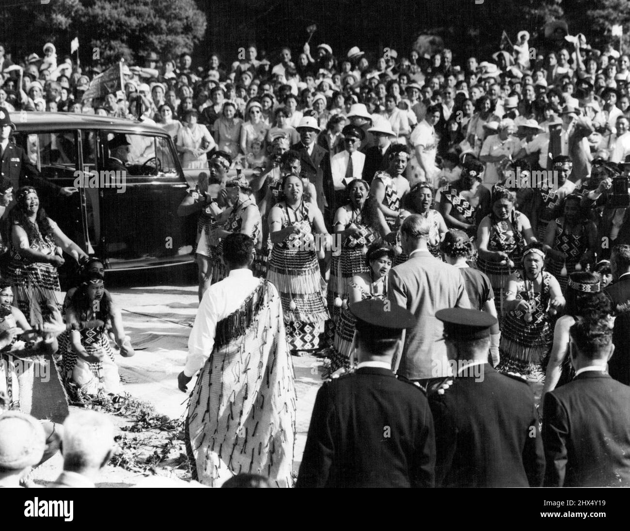 Visite de la reine Elizabeth et du duc d'Édimbourg en Nouvelle-Zélande. 06 janvier 1954. Banque D'Images