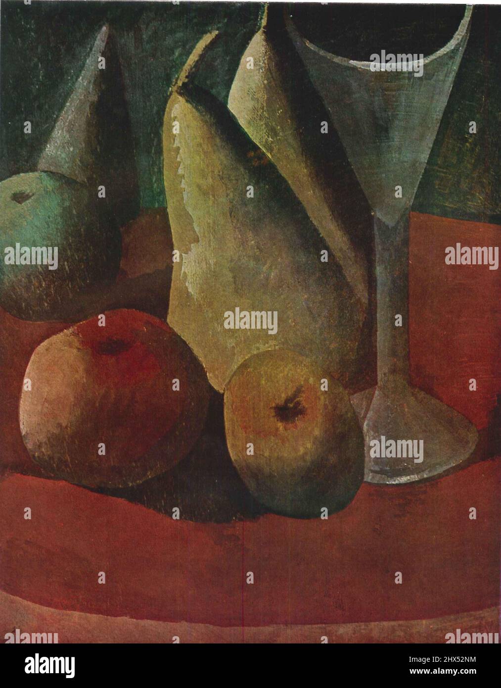 Pablo Picasso; verre et fruits (1908), verre et fruits, Glas und Früchte, Kieliszek i owoce, Szkło i owoce, vidrio y frutas, 巴勃羅·畢卡索, 玻璃和水果 Banque D'Images