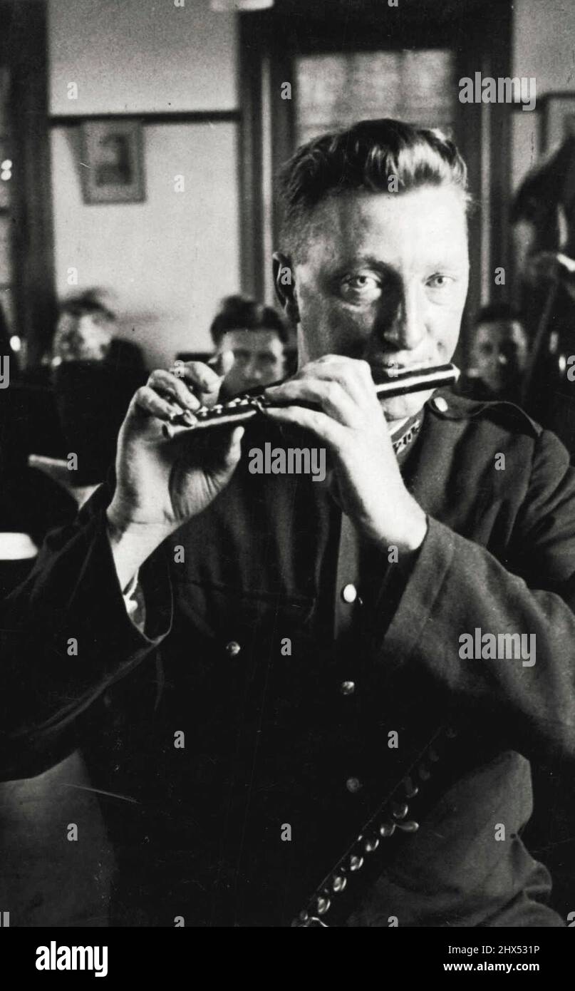 Piccolo - musique d'instrument. 31 juillet 1933. Banque D'Images