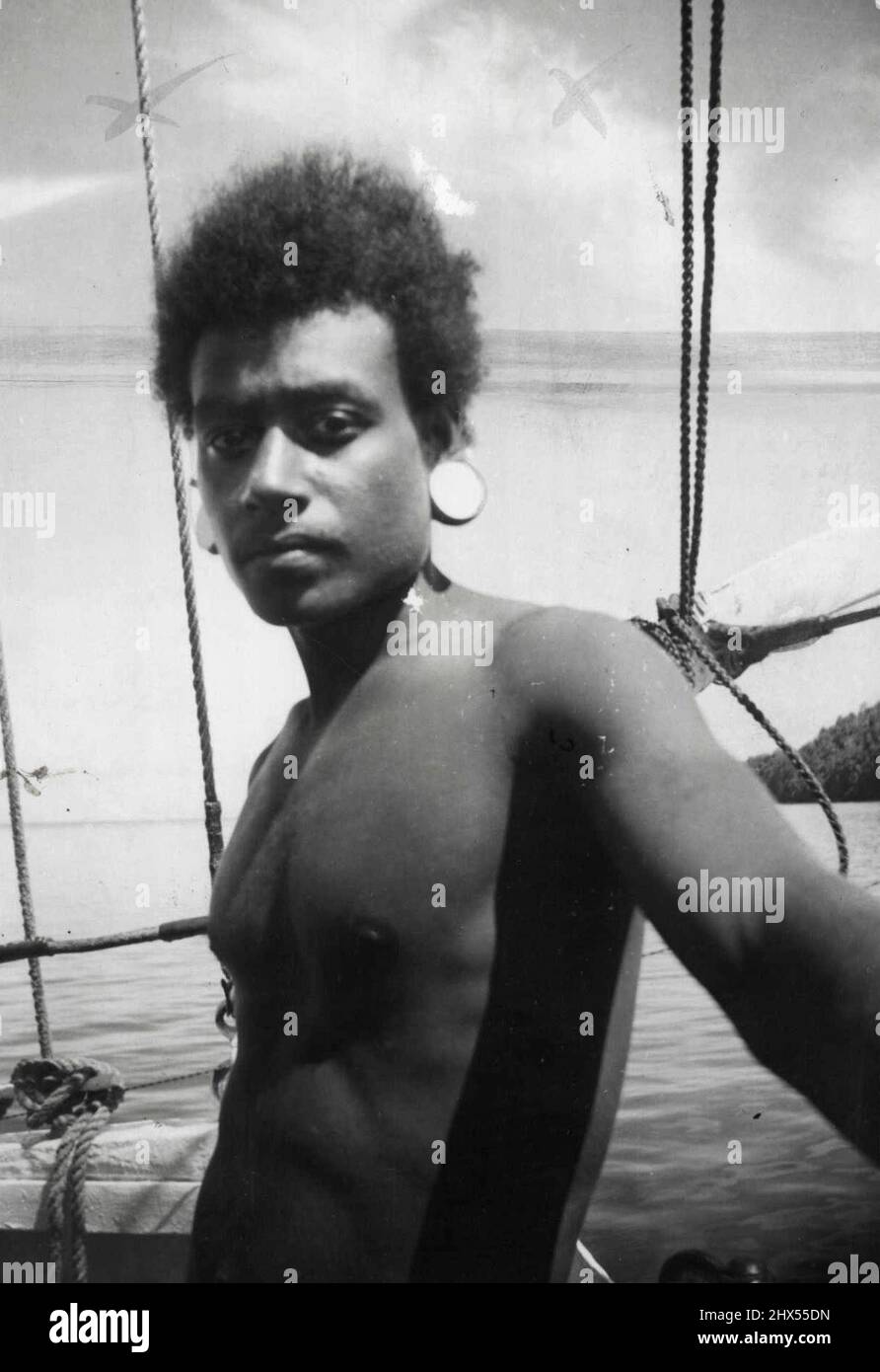 Îles Salomon - population - hommes. 15 janvier 1936. Banque D'Images