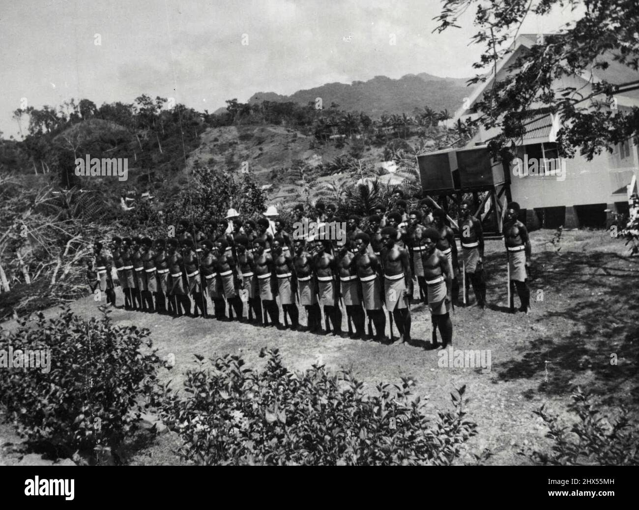 Îles Salomon - police. 15 janvier 1936. Banque D'Images