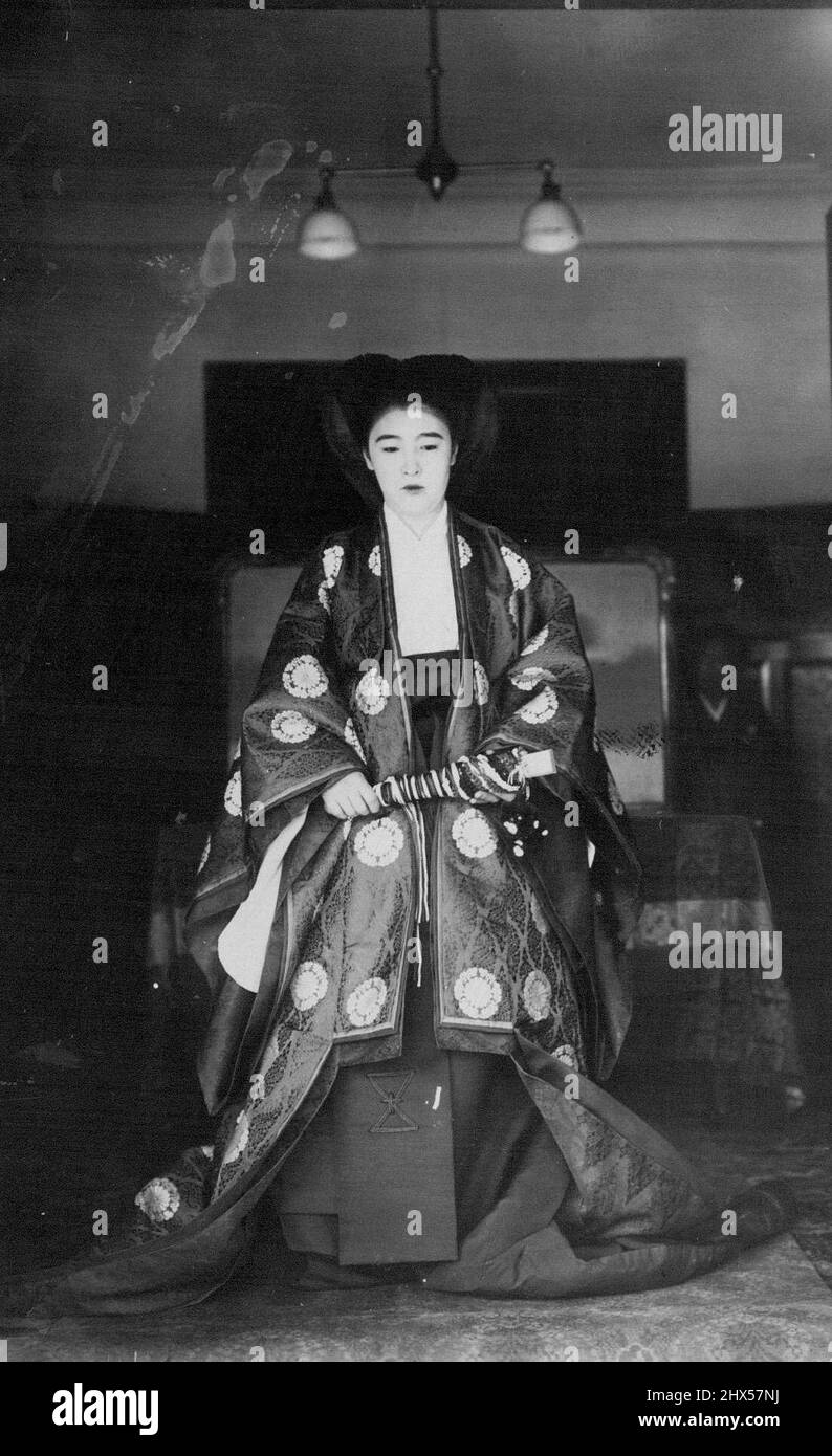 Descend au statut d'un simple sujet en épousant un Marquis. Princesse Kikuko Asaka, de la famille impériale japonaise. 30 mai 1931. Banque D'Images