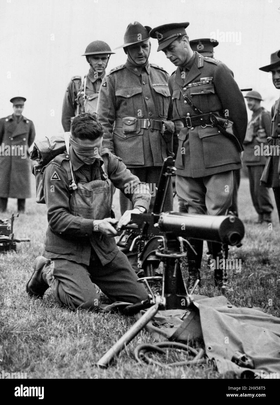 4 Soldats Australiens Avec Gatling Gun – WW1 – 1:30 – Canon à Recoller