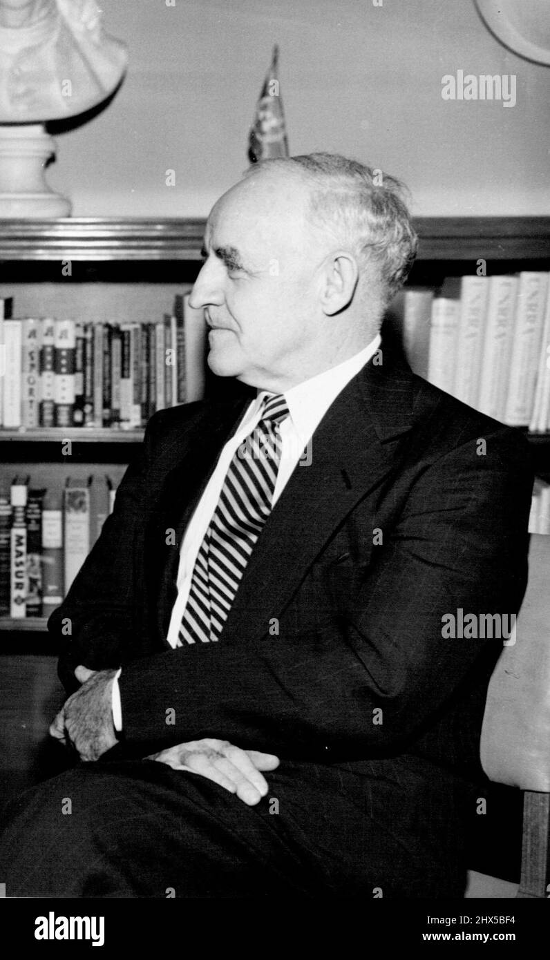 Dr Frank Peter Graham, représentant de l'Inde et du Pakistan. 1 juin 1951. Banque D'Images