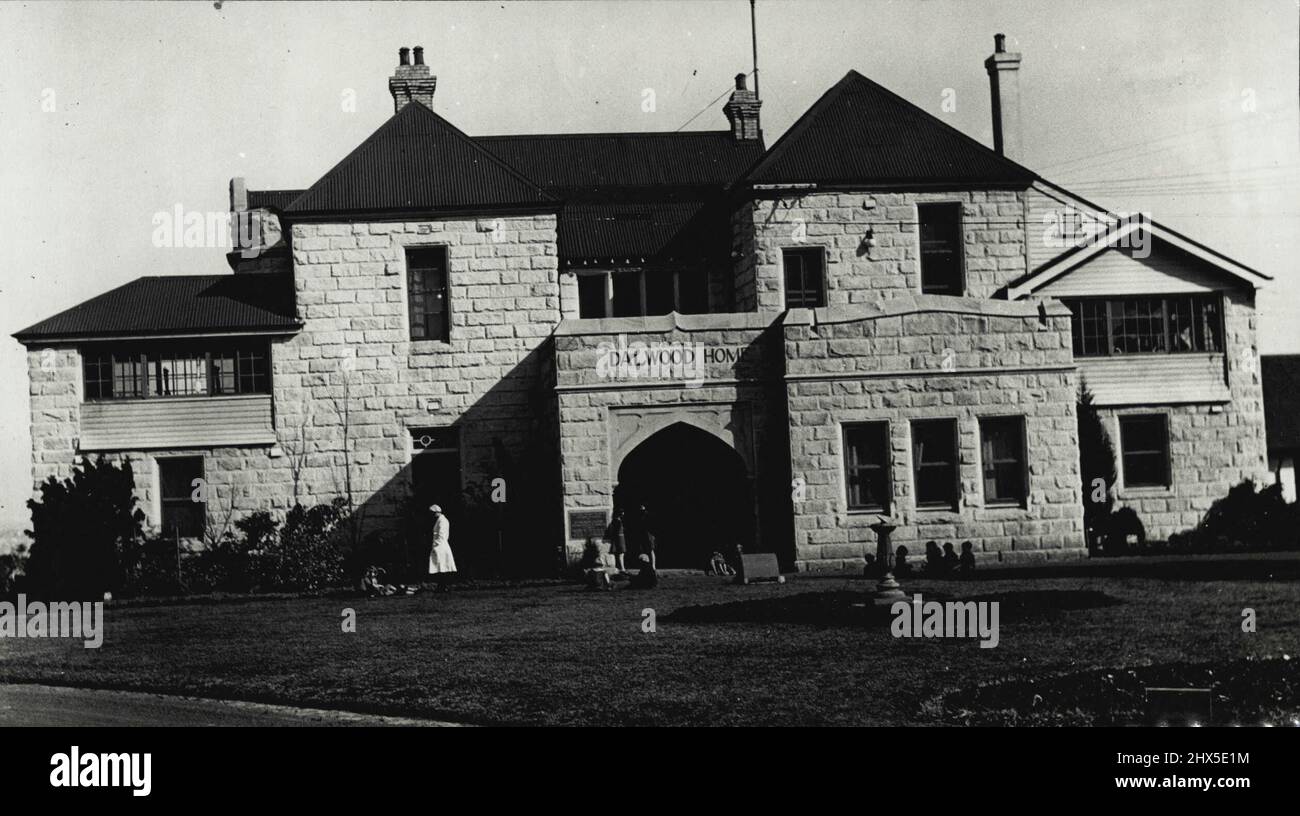 Un rythme de paix. Maisons Dalwood. 19 juillet 1932. Banque D'Images