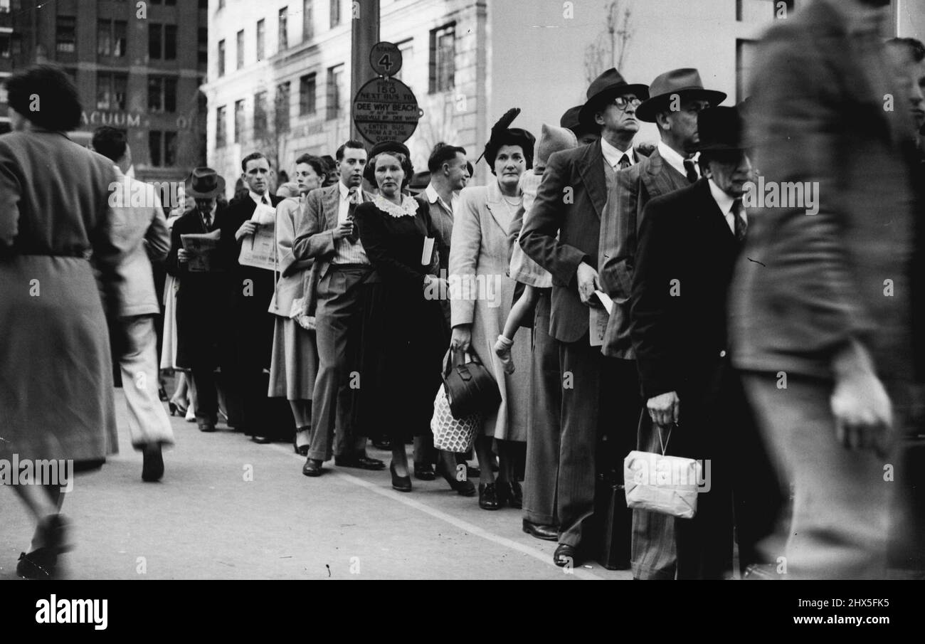 Bus passager. 1 octobre 1949. Banque D'Images