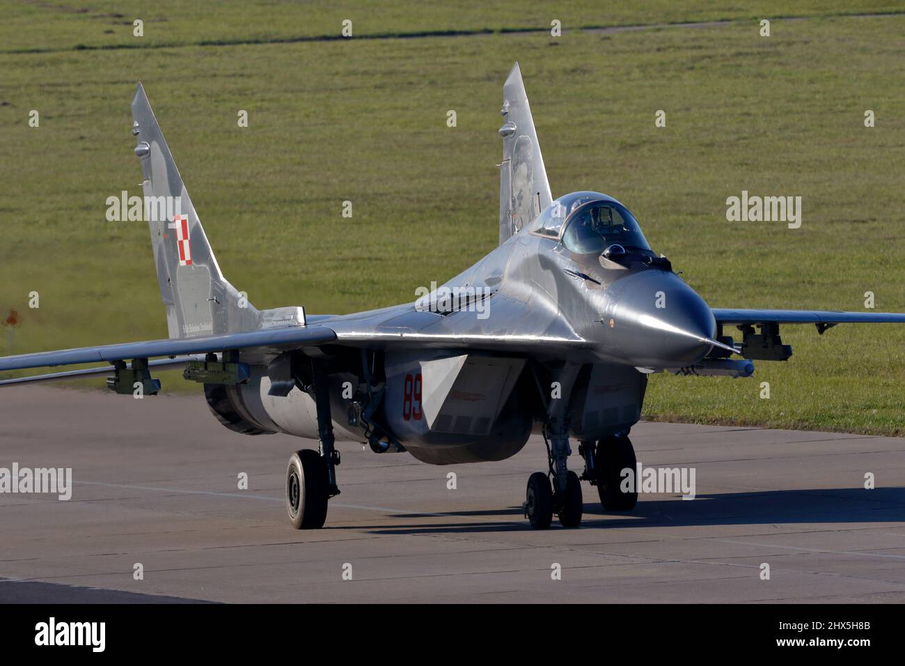 Force aérienne polonaise Mikoyan Gurevich MIG 29A Fulcrum Banque D'Images