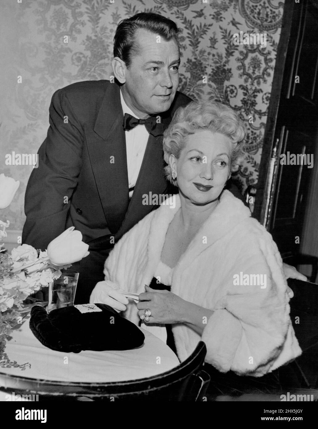 Alan Ladd, Ann Southern. 10 juin 1955. (Photo de Jay Scott). Banque D'Images