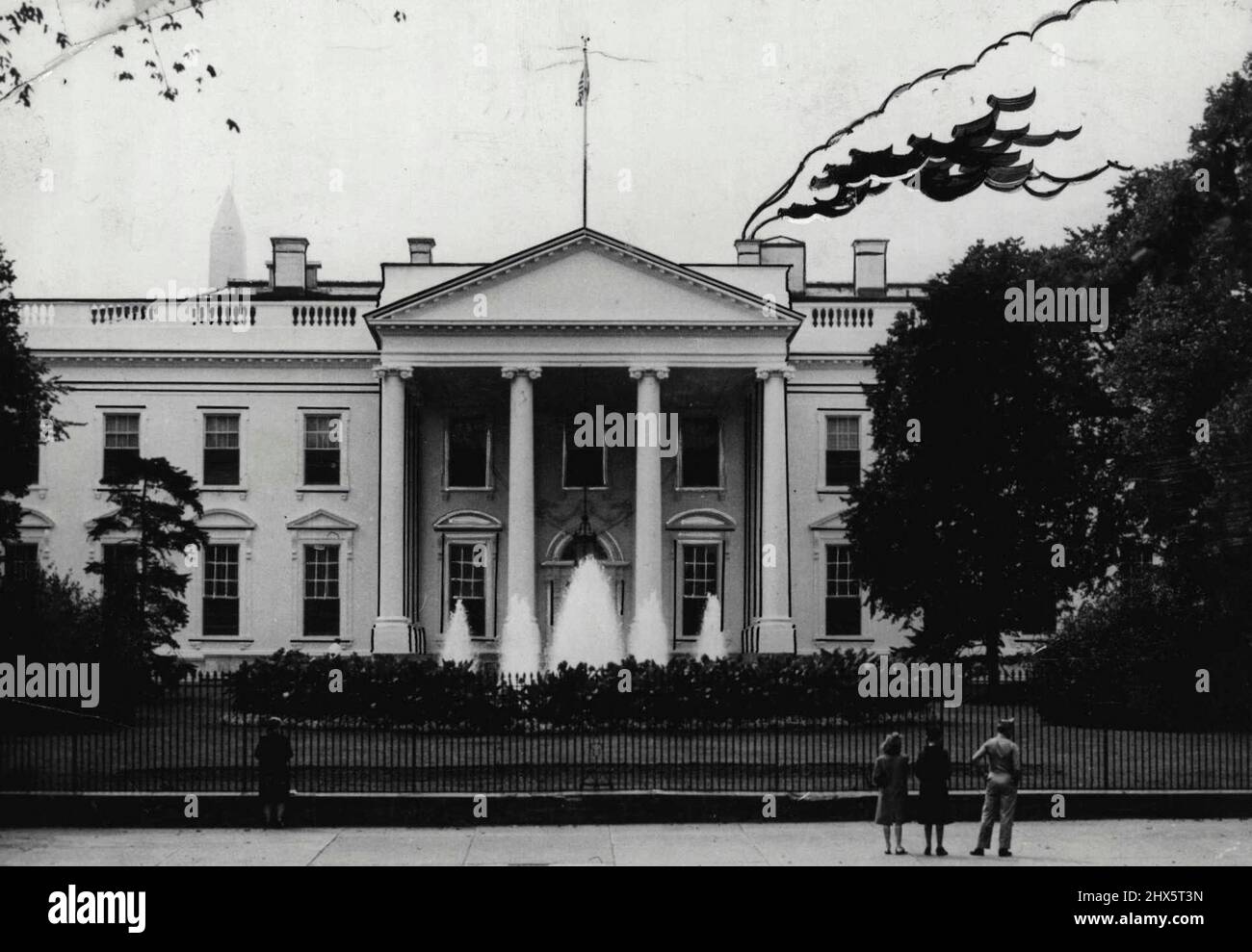 La Maison Blanche. 28 septembre 1955. Banque D'Images