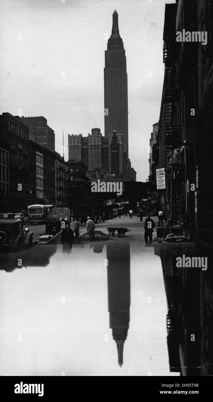 Empire State Building, New York City, gratte-ciel - divers 08 avril 1939. Banque D'Images