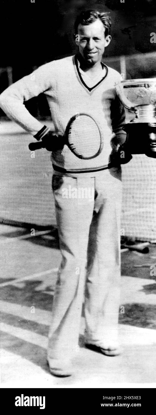 Wilmer Allison - tennis. 15 juillet 1930. (Photo d'International News photos Inc.). Banque D'Images