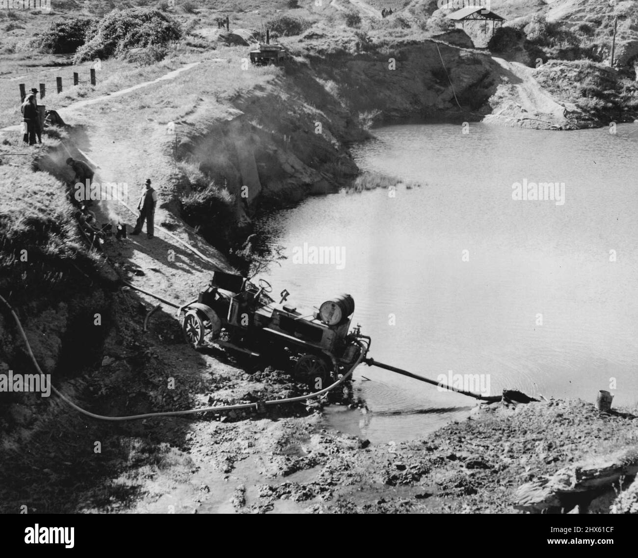 Trou d'eau. 7 novembre 1950.;trou d'eau. Banque D'Images