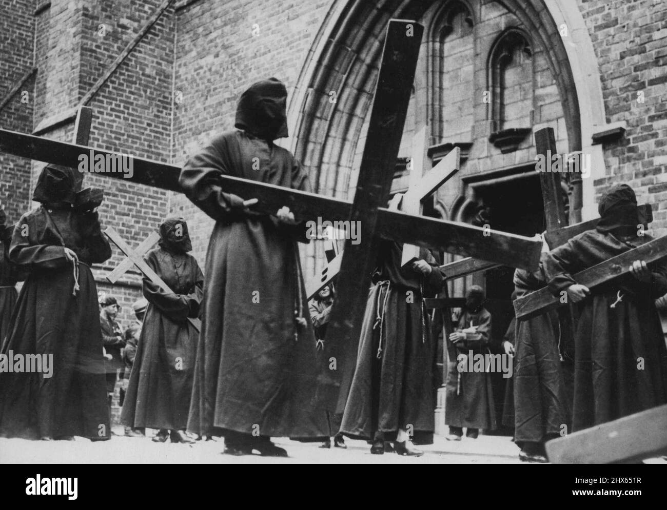 Les penitents Banque d images noir et blanc Alamy