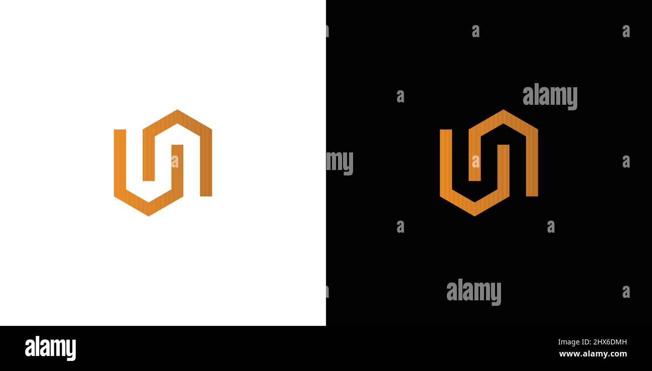 Design moderne et élégant du logo VN initiales Illustration de Vecteur