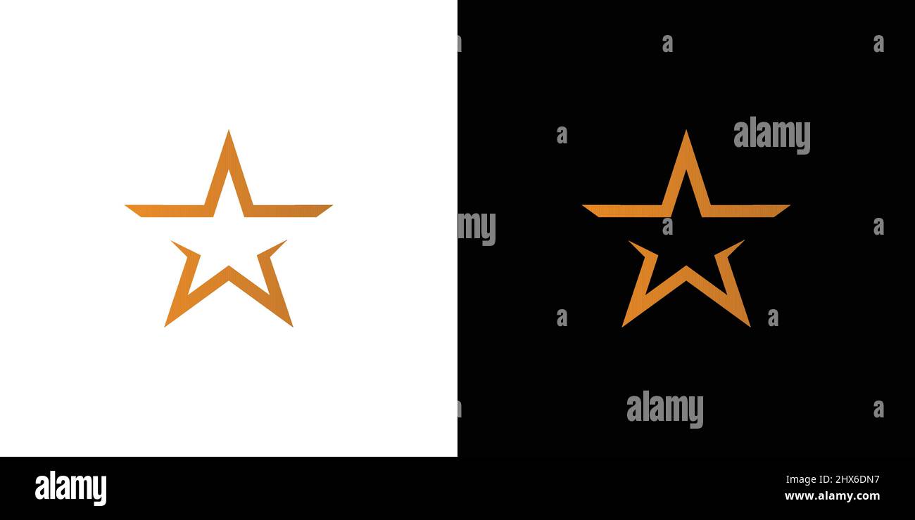 Design unique et moderne du logo en forme d'étoile avec initiales W Illustration de Vecteur