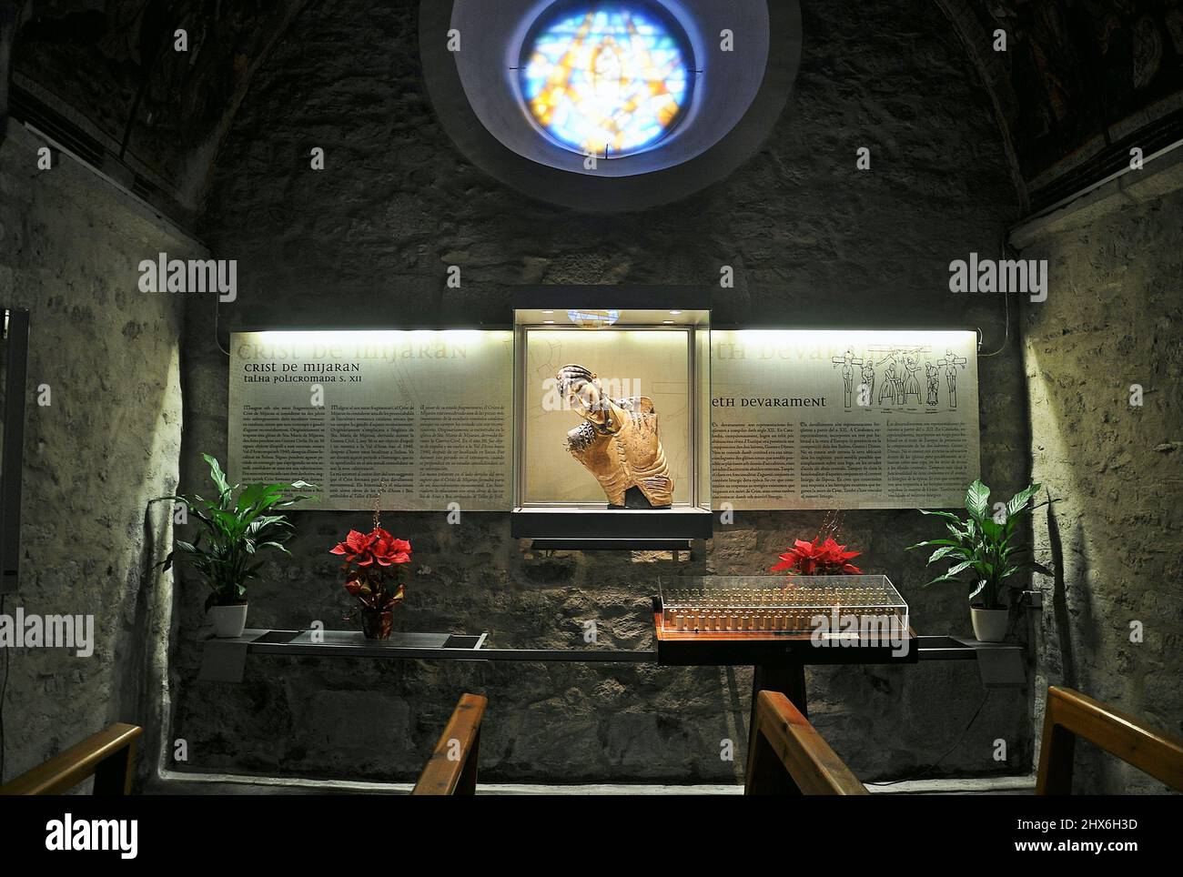 Église de Sant Miguel à Vielha dans la région des Pyrénées catalanes de Valle de Aran province de Lérida, Catalogne, Espagne Banque D'Images