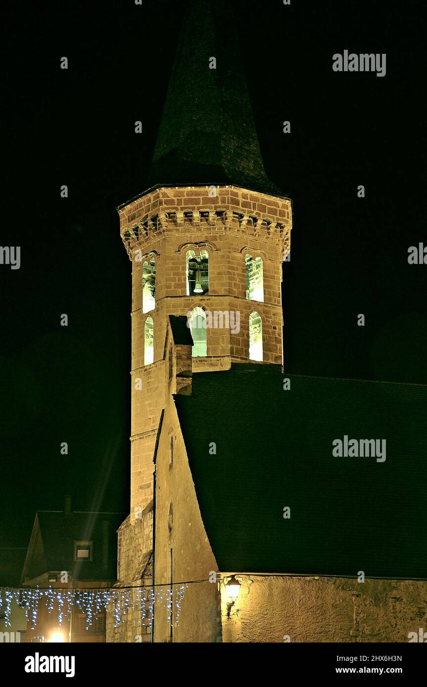 Église de Sant Miguel à Vielha dans la région des Pyrénées catalanes de Valle de Aran province de Lérida, Catalogne, Espagne Banque D'Images