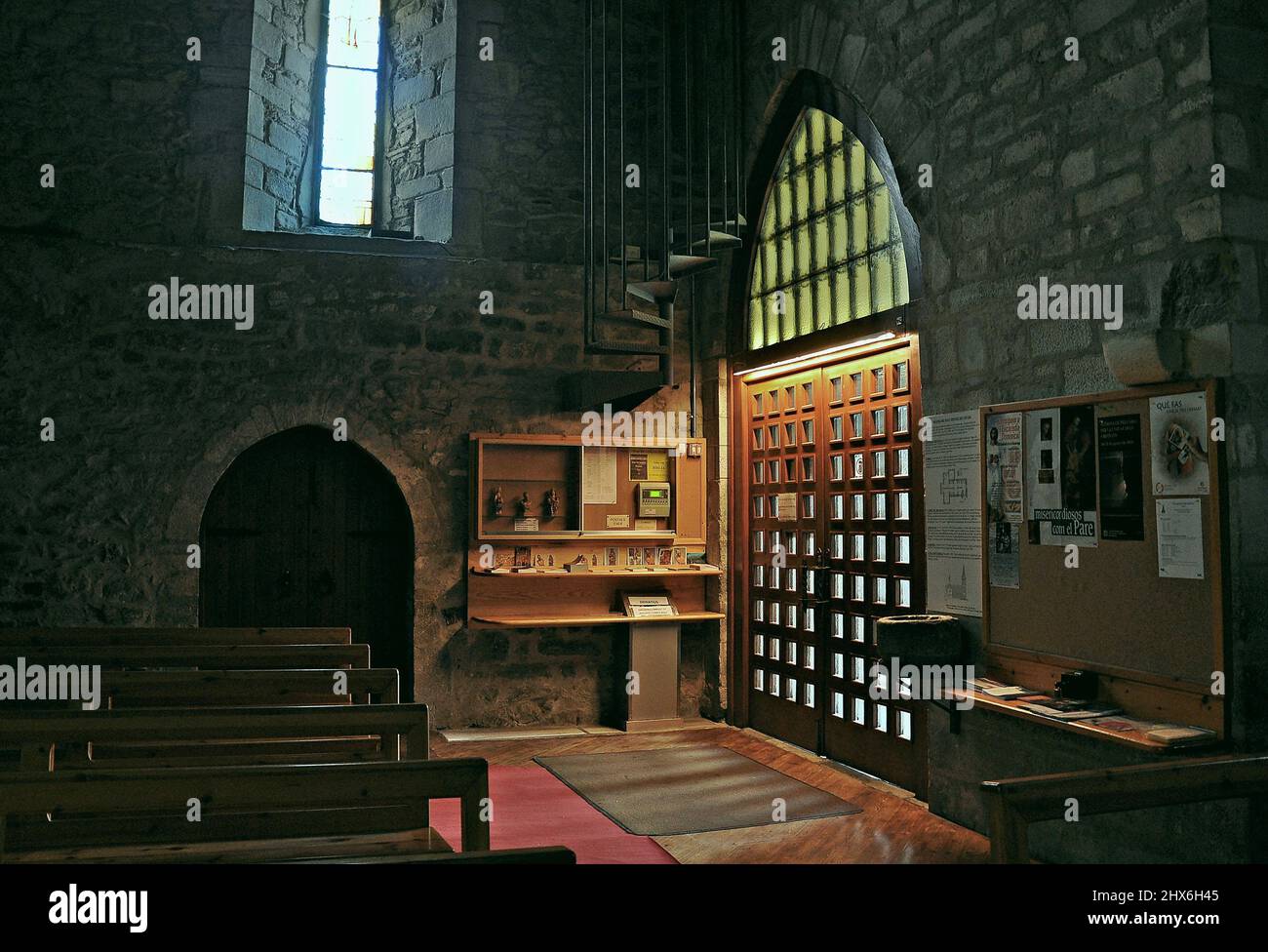 Église de Sant Miguel à Vielha dans la région des Pyrénées catalanes de Valle de Aran province de Lérida, Catalogne, Espagne Banque D'Images