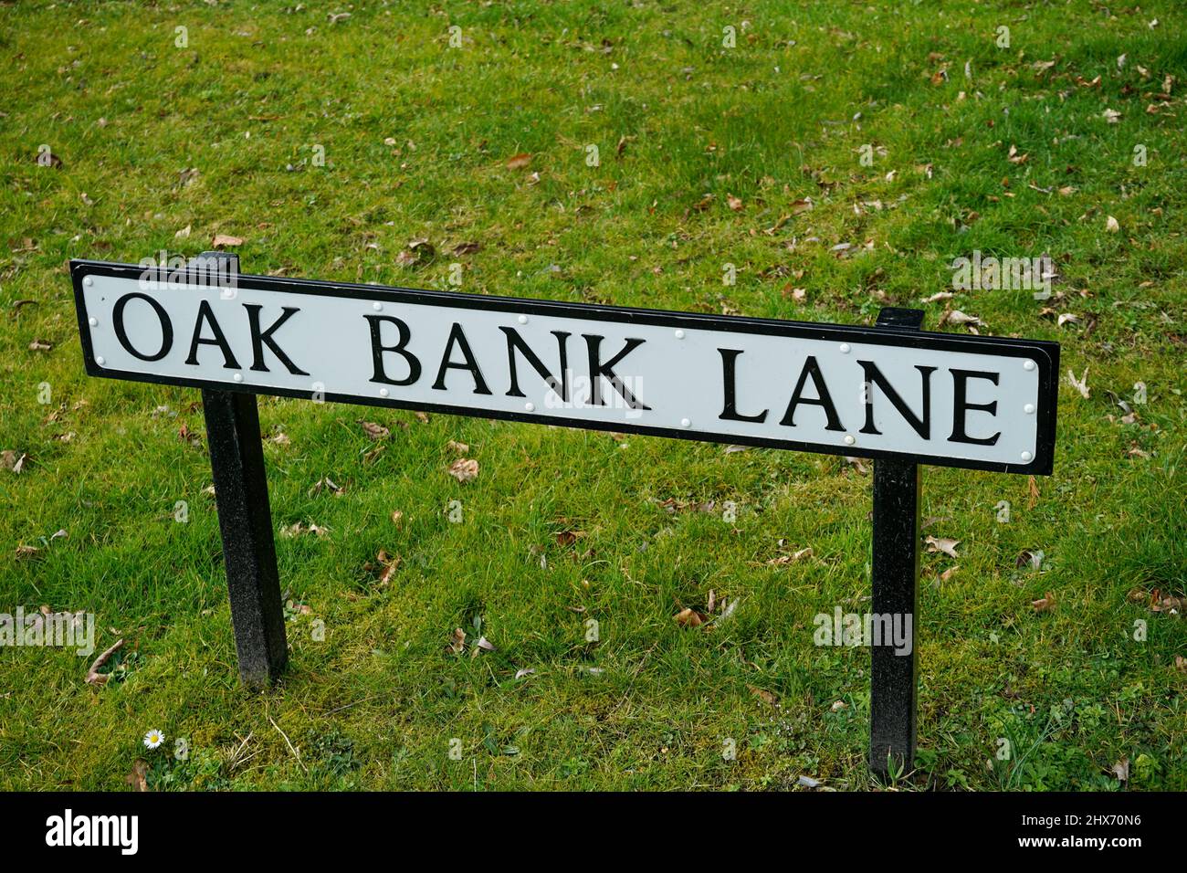 Panneau, Oak Bank Lane, Chester Banque D'Images