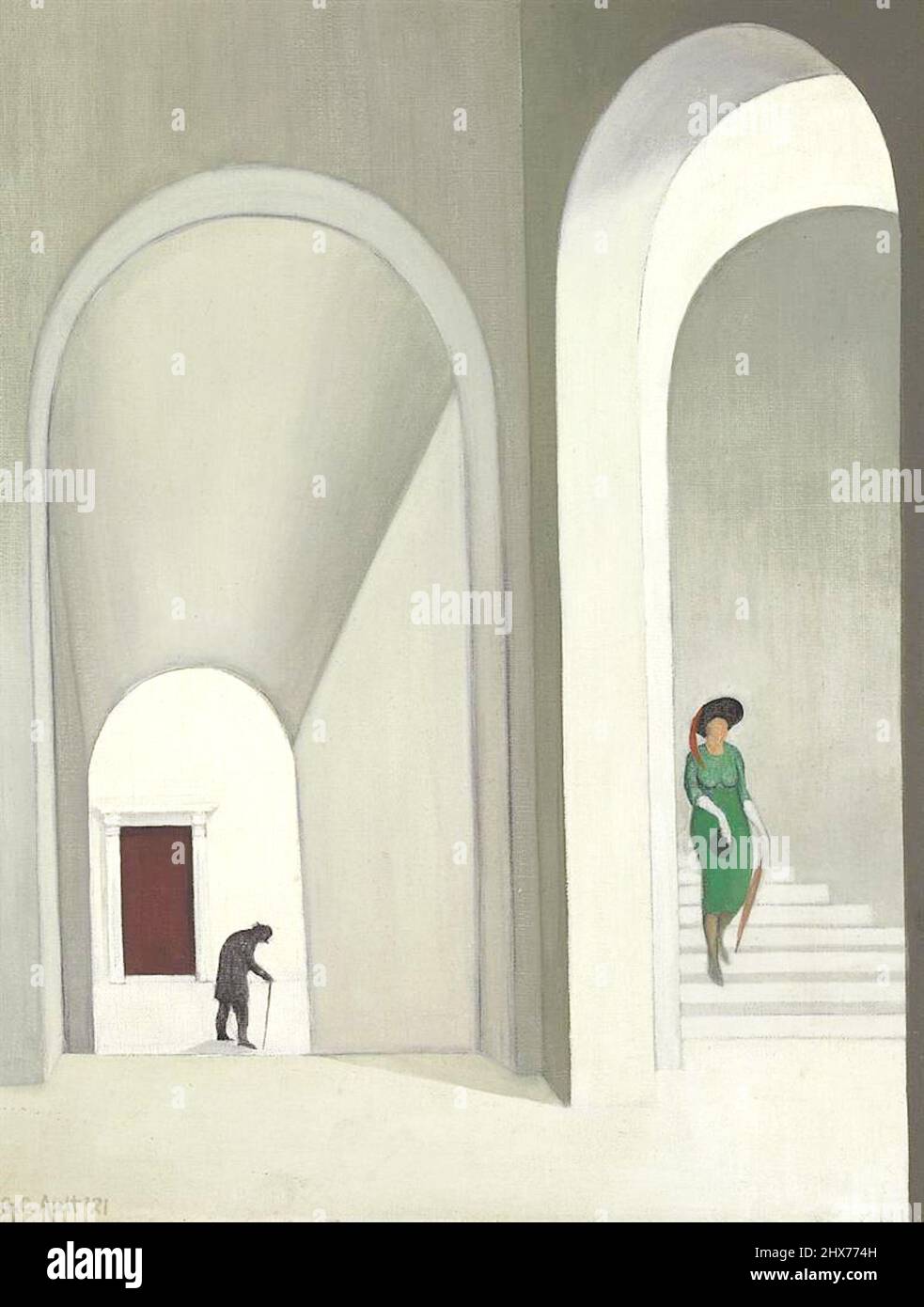 George Ault - la Stairway - 1921 Banque D'Images