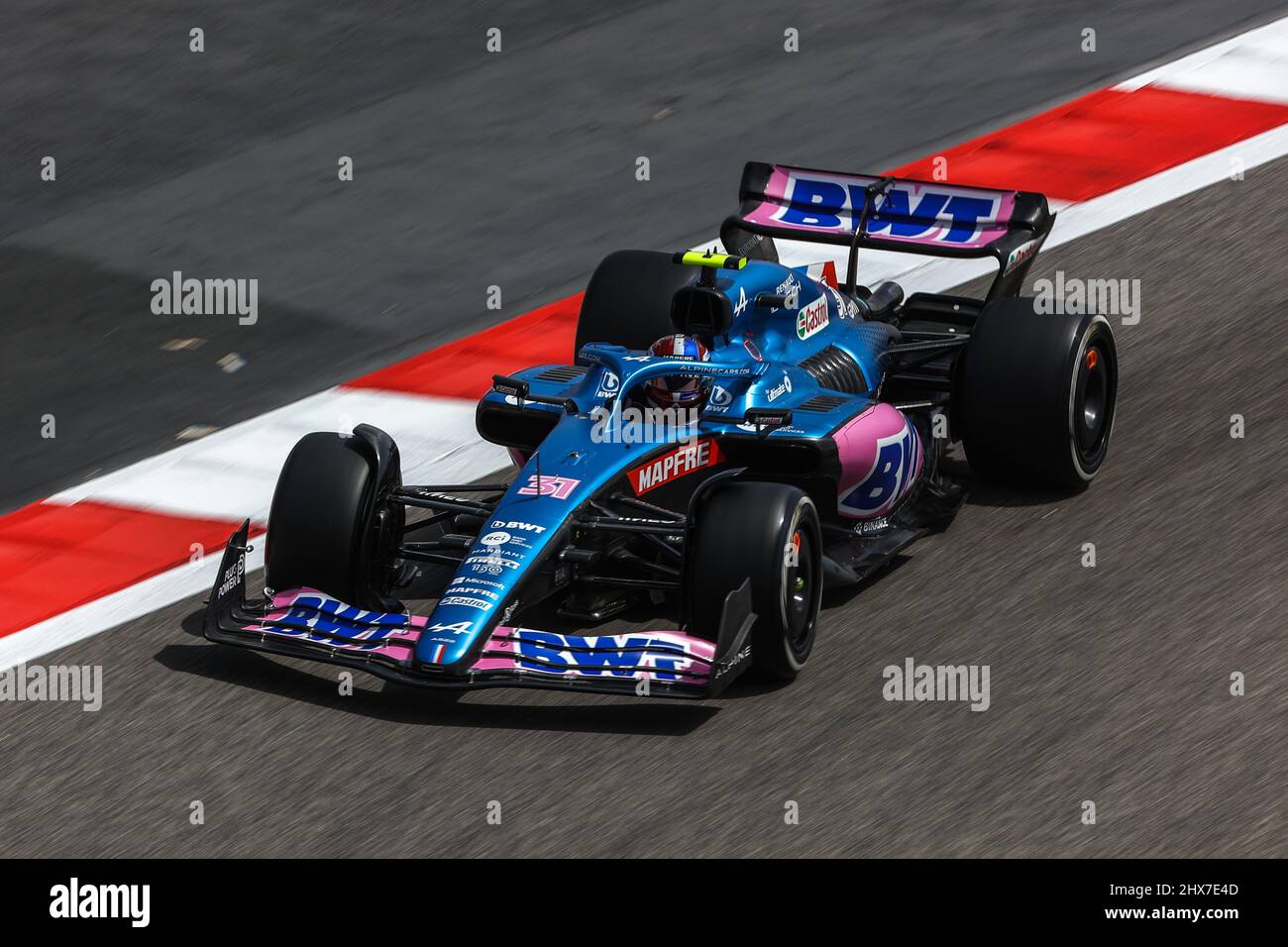 31 OCON Esteban (fra), Alpine F1 Team A522, action pendant les épreuves pré-saison de Formule 1 Aramco avant le Championnat du monde de Formule 1 de la FIA 2022, sur le circuit international de Bahreïn, du 10 au 12 mars 2022 à Sakhir, Bahreïn - photo Diederik Van Ver Laan / DPPI Banque D'Images