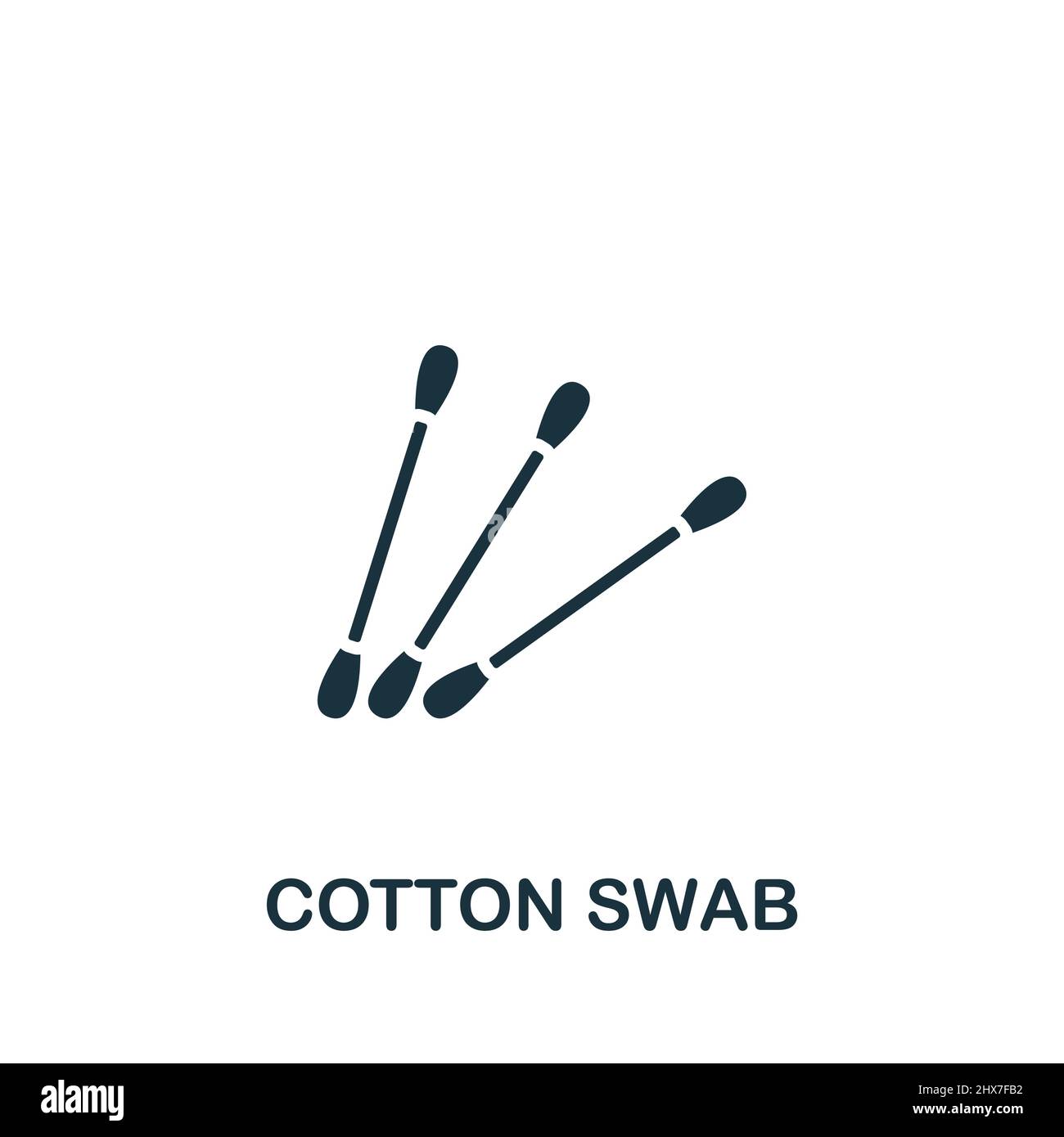 Icône de l'écouvillon de coton. Symbole d'élément de ligne simple pour les modèles, la conception Web et les infographies. Illustration de Vecteur