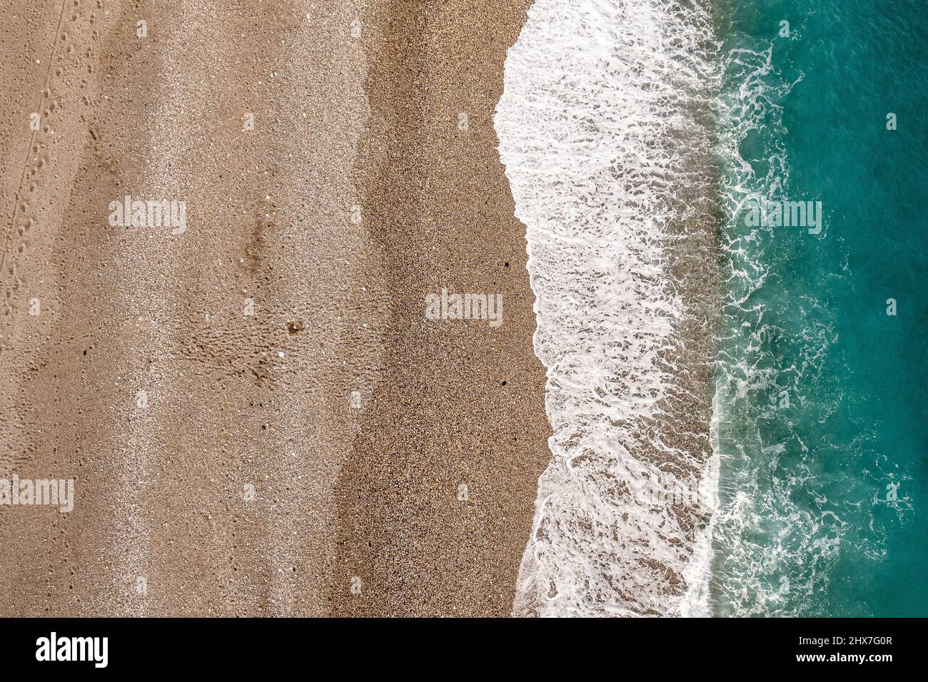 Vue aérienne des plages et de la mer sicilienne Banque D'Images