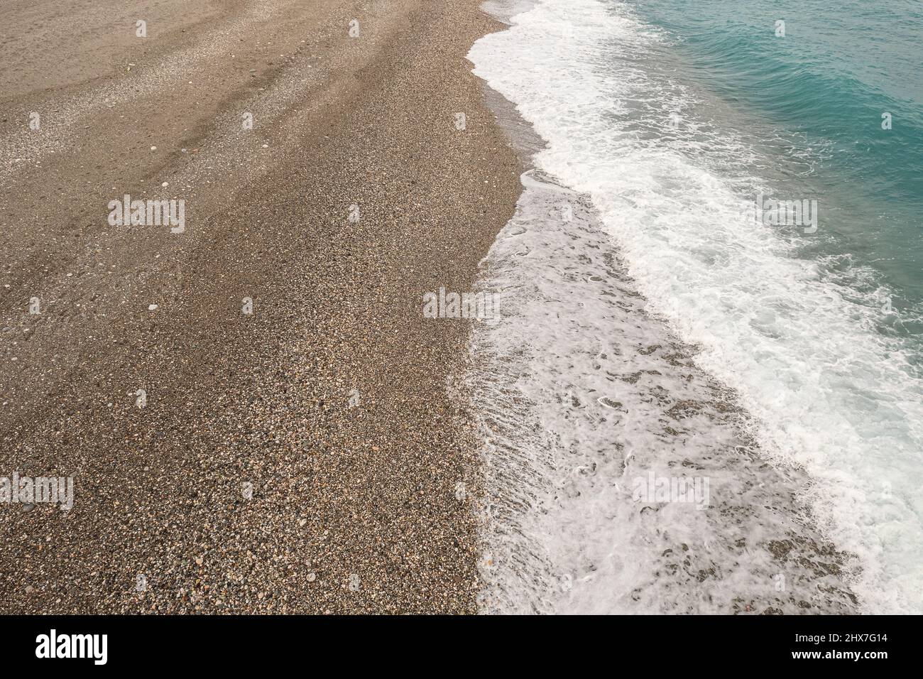 Vue aérienne des plages et de la mer sicilienne Banque D'Images