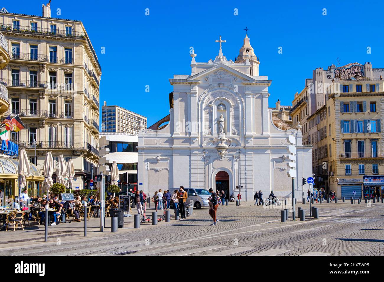 Marseille, Vieux Port, église Saint-Ferréol les Augustins, Bouches-du-Rhône (13) Banque D'Images