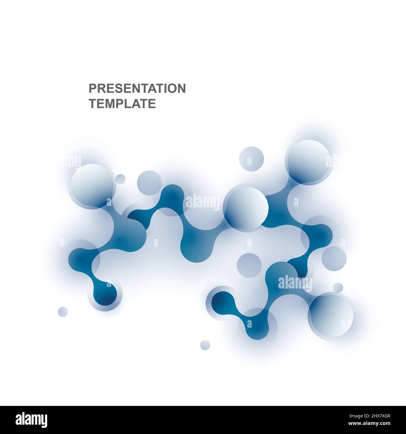 Illustration abstraite de vecteur de molécule de liaison et de concept technologique Illustration de Vecteur