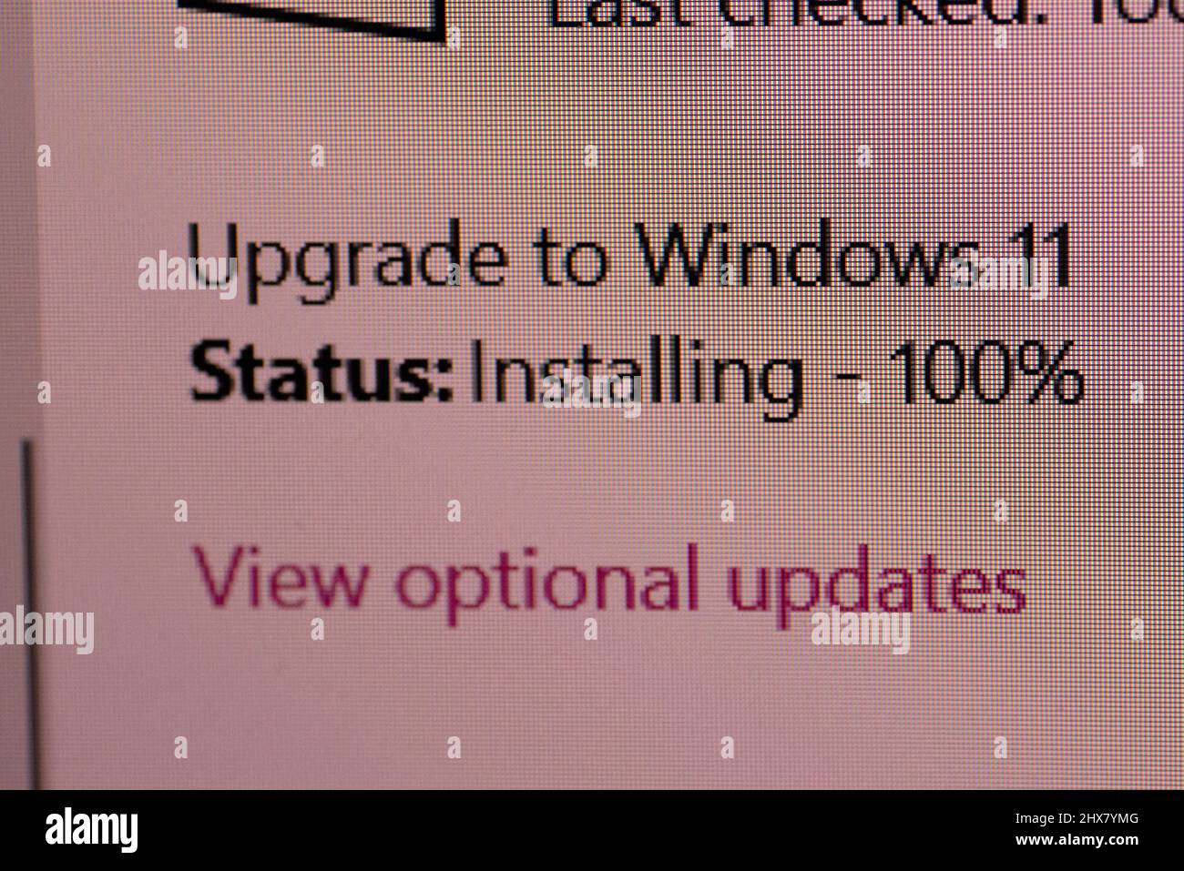 Mettez à niveau et installez Windows 11 sur un PC Banque D'Images