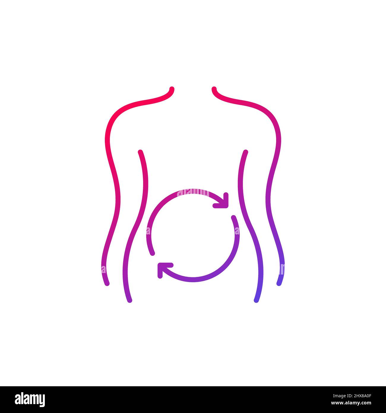 Icône de ligne de métabolisme sur vecteur blanc Illustration de Vecteur