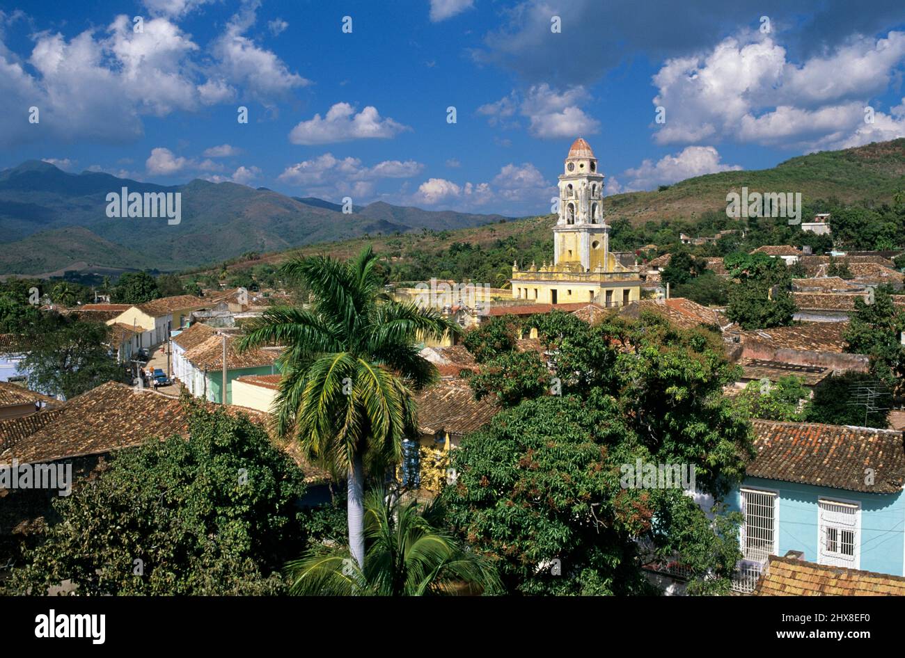 Vue sur la ville de Trinidad, région de Sancti Spiritus, Cuba Banque D'Images