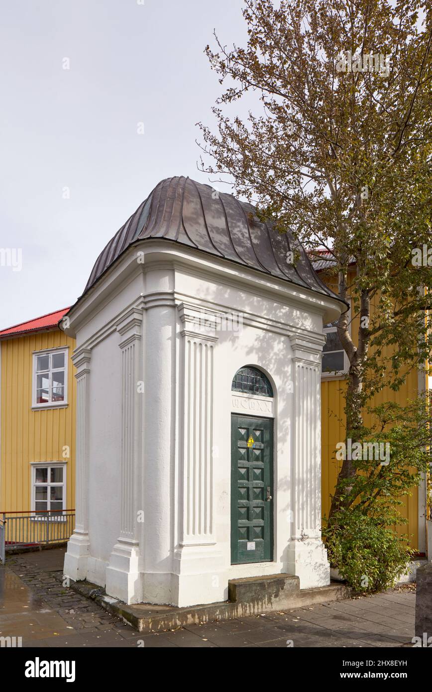 Ancien bâtiment de transformation sur Vesturgata 3, Reykjavik, Islande Banque D'Images