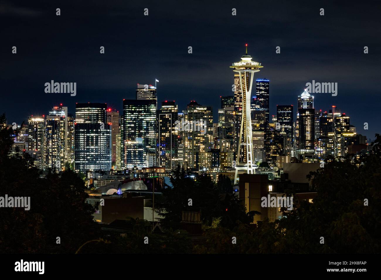 Seattle, Washington Skyline - Kerry Park Banque D'Images