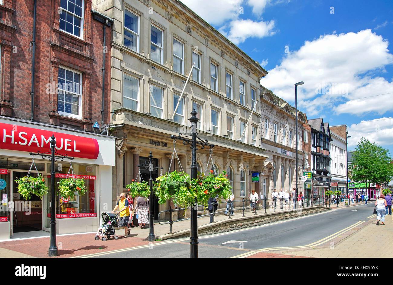 High Street, Burton upon Trent, Staffordshire, Angleterre, Royaume-Uni Banque D'Images