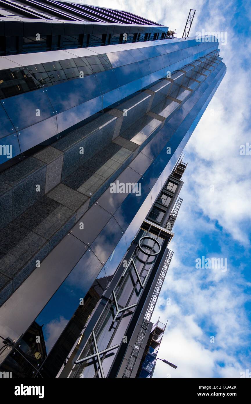 New Build office & Hotel Tower Blocks, Glasgow, Écosse, Royaume-Uni Banque D'Images