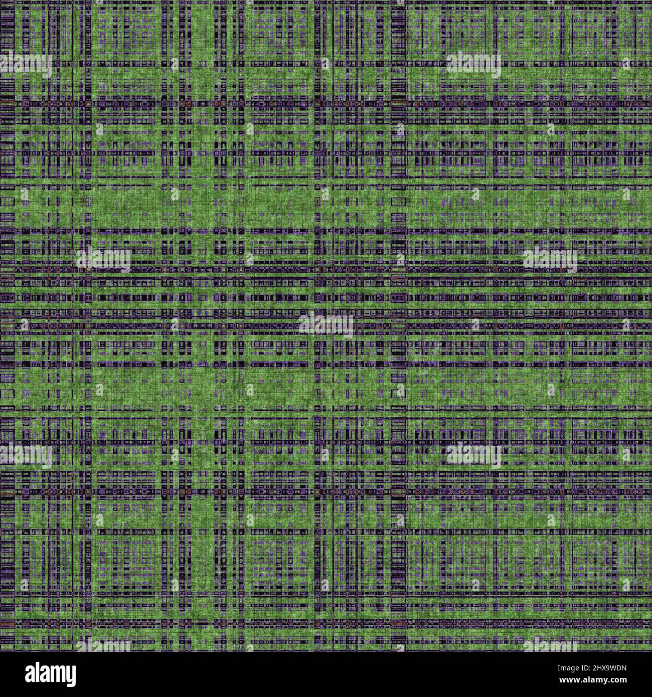 Motif imprimé vert style rétro 1960 avec répétition sans couture.Tons de mousse de forêt vintage du milieu du siècle sur ton pour un ameublement doux couverture.Nature géométrique Banque D'Images