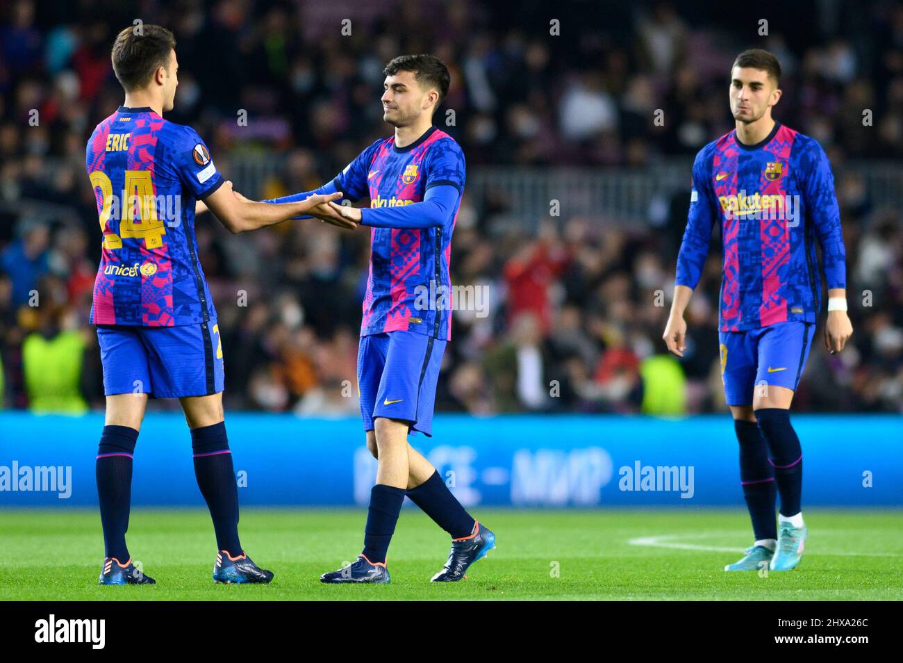 Barcelone, Espagne. 10th mars 2022. Pedri du FC Barcelone lors du match de l'UEFA Europa League entre le FC Barcelone et Galatasaray ASAT Camp Nou à Barcelone, Espagne. Crédit : DAX Images/Alamy Live News Banque D'Images