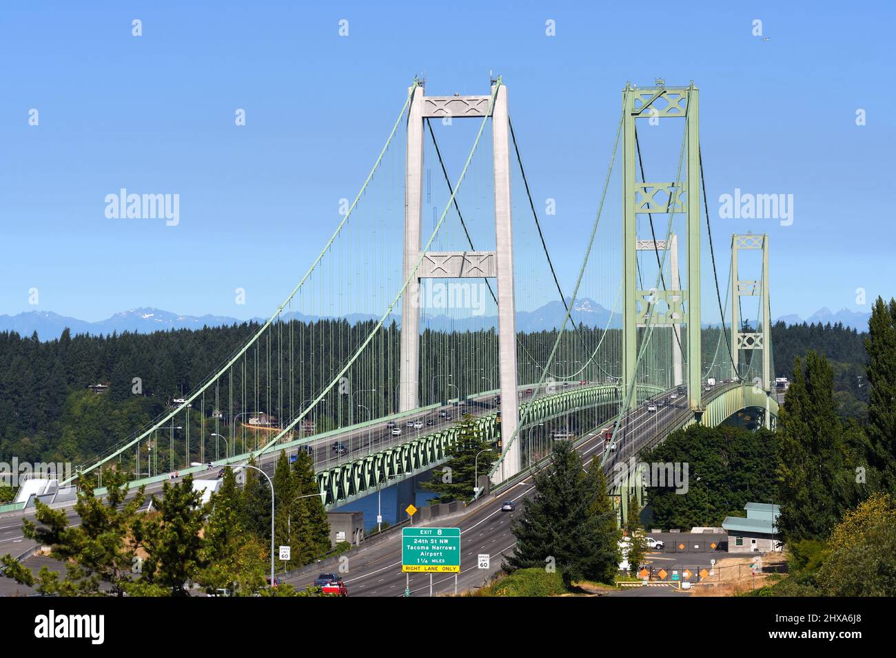 Pont Tacoma Narrows dans WA-USA Banque D'Images